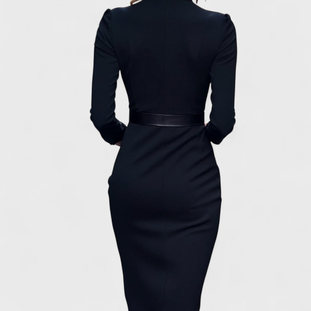 Mandarin Luxe – Maxi klänning med midjeband