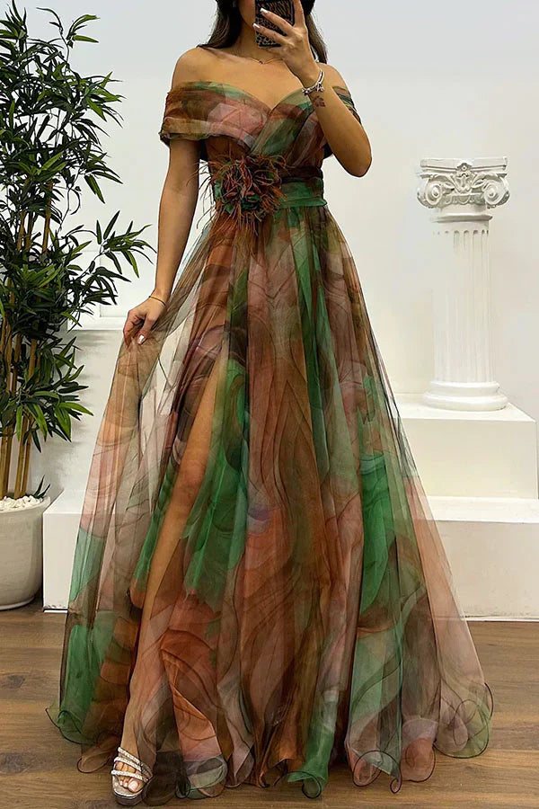 DANICA | ELEGANT OFF-SHOULDER MAXI KLÄNNING