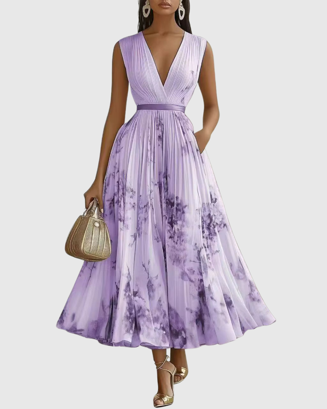 Zuzanna - Elegant Maxi Klänning med Volanger